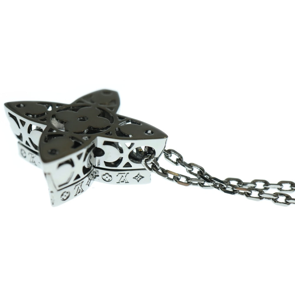 LOUIS VUITTON(ルイヴィトン) フラワー ロケット ペンダント ネックレス シルバー M01047