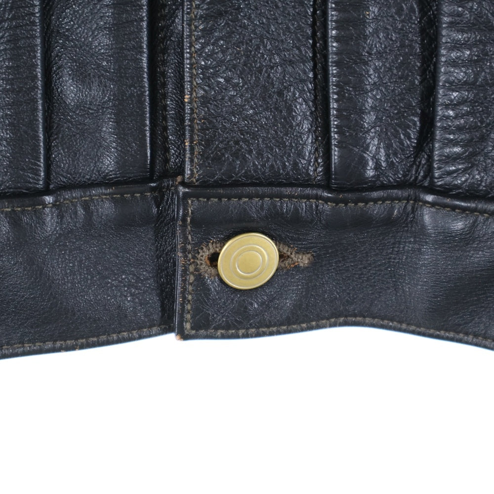 FINE CREEK LEATHERS(ファインクリークレザーズ) Virginia Beach バージニアビーチ シングルライダースジャケット 馬革 ブラック
