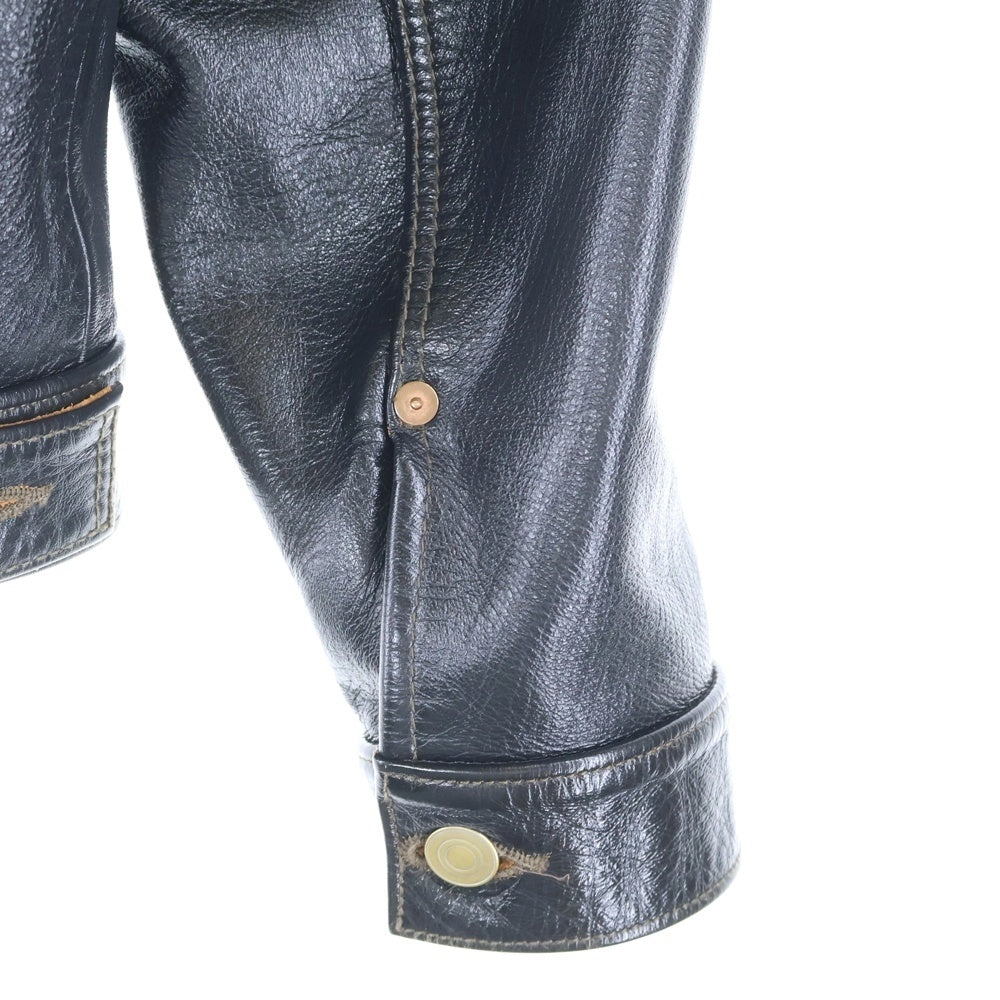 FINE CREEK LEATHERS(ファインクリークレザーズ) Virginia Beach バージニアビーチ シングルライダースジャケット 馬革 ブラック