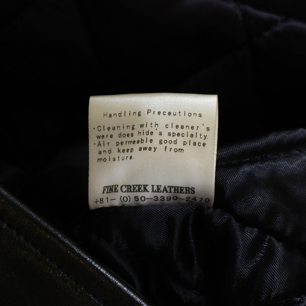 FINE CREEK LEATHERS(ファインクリークレザーズ) Leon The Nostar レオンザノースター ダブルライダースジャケット 馬革 ブラック