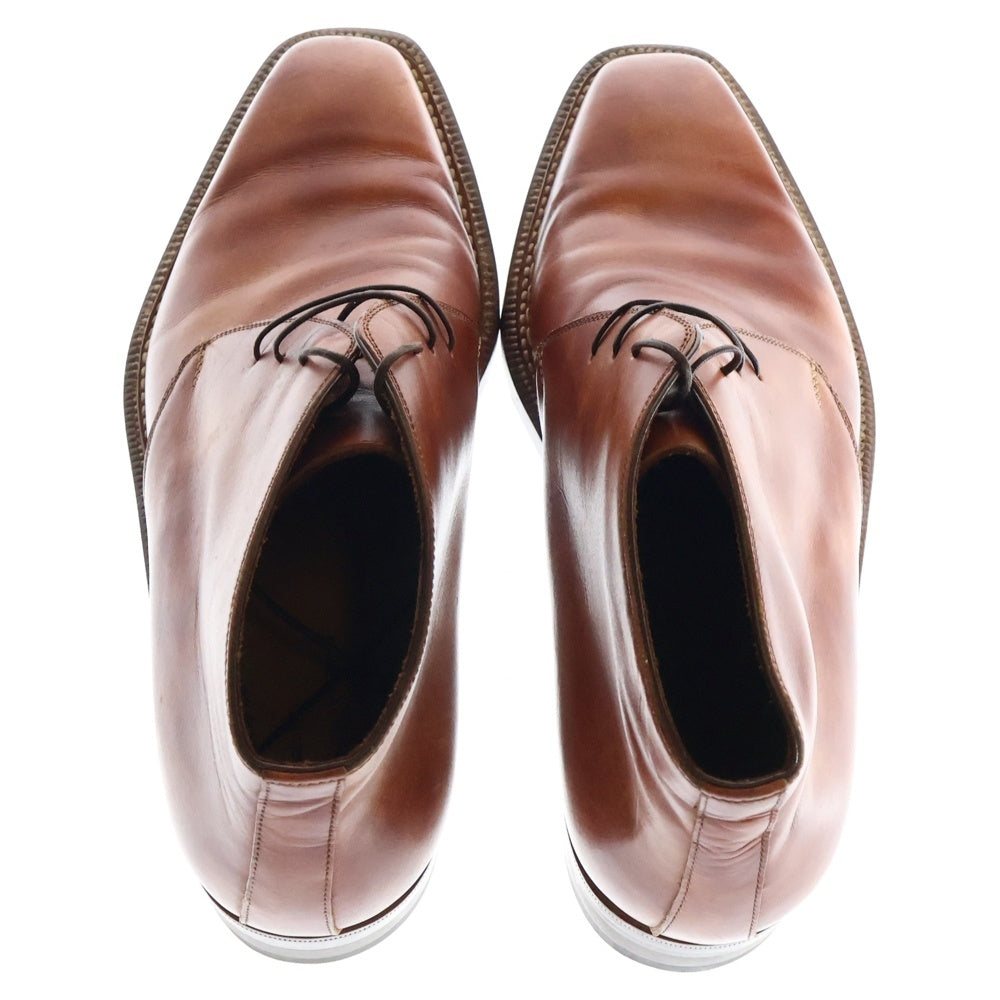 ENZO BONAFE(エンツォ・ボナフェ) Chukka boots ボックスカーフ チャッカブーツ ブラウン 3722