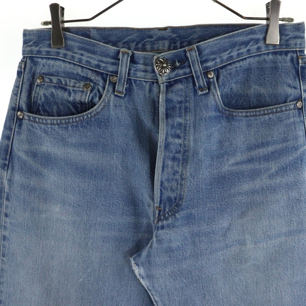 CHROME HEARTS(クロムハーツ) ×LEVI'S U VNTG JEAN BLU RED TAB リーバイス クロスボールボタンウォッシュドデニムパンツ ブルー