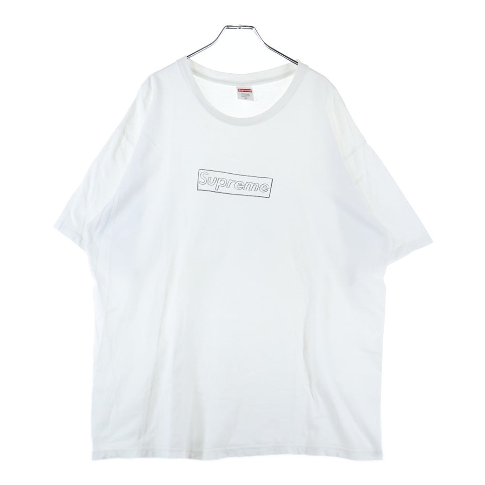 SUPREME(シュプリーム) 21SS ×KAWS Chalk Logo Tee カウズ チョーク ボックスロゴ クルーネック 半袖Tシャツ カットソー ホワイト