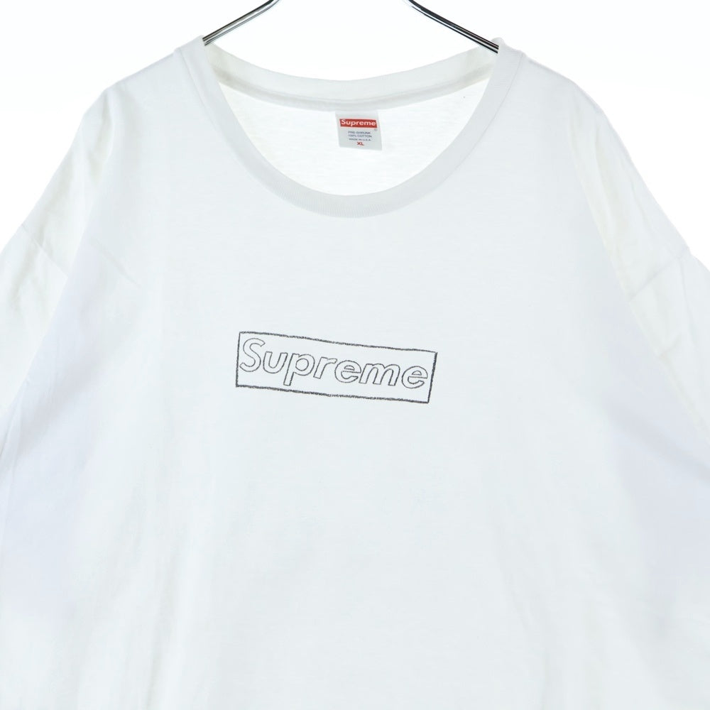 SUPREME(シュプリーム) 21SS ×KAWS Chalk Logo Tee カウズ チョーク ボックスロゴ クルーネック 半袖Tシャツ カットソー ホワイト