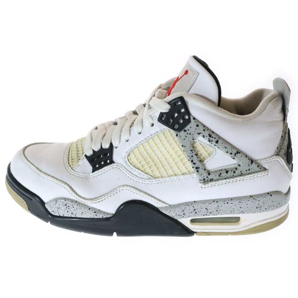 NIKE(ナイキ) 【観賞用 2015年製】 AIR JORDAN 4 RETRO OG WHITE CEMENT 840606-192 エアジョーダン 4 レトロ ホワイトセメント ハイカットスニーカー ホワイト US8.5/26.5cm