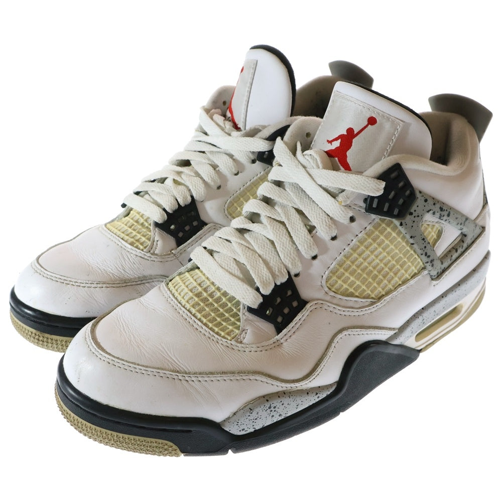 NIKE(ナイキ) 【観賞用 2015年製】 AIR JORDAN 4 RETRO OG WHITE CEMENT 840606-192 エアジョーダン 4 レトロ ホワイトセメント ハイカットスニーカー ホワイト US8.5/26.5cm