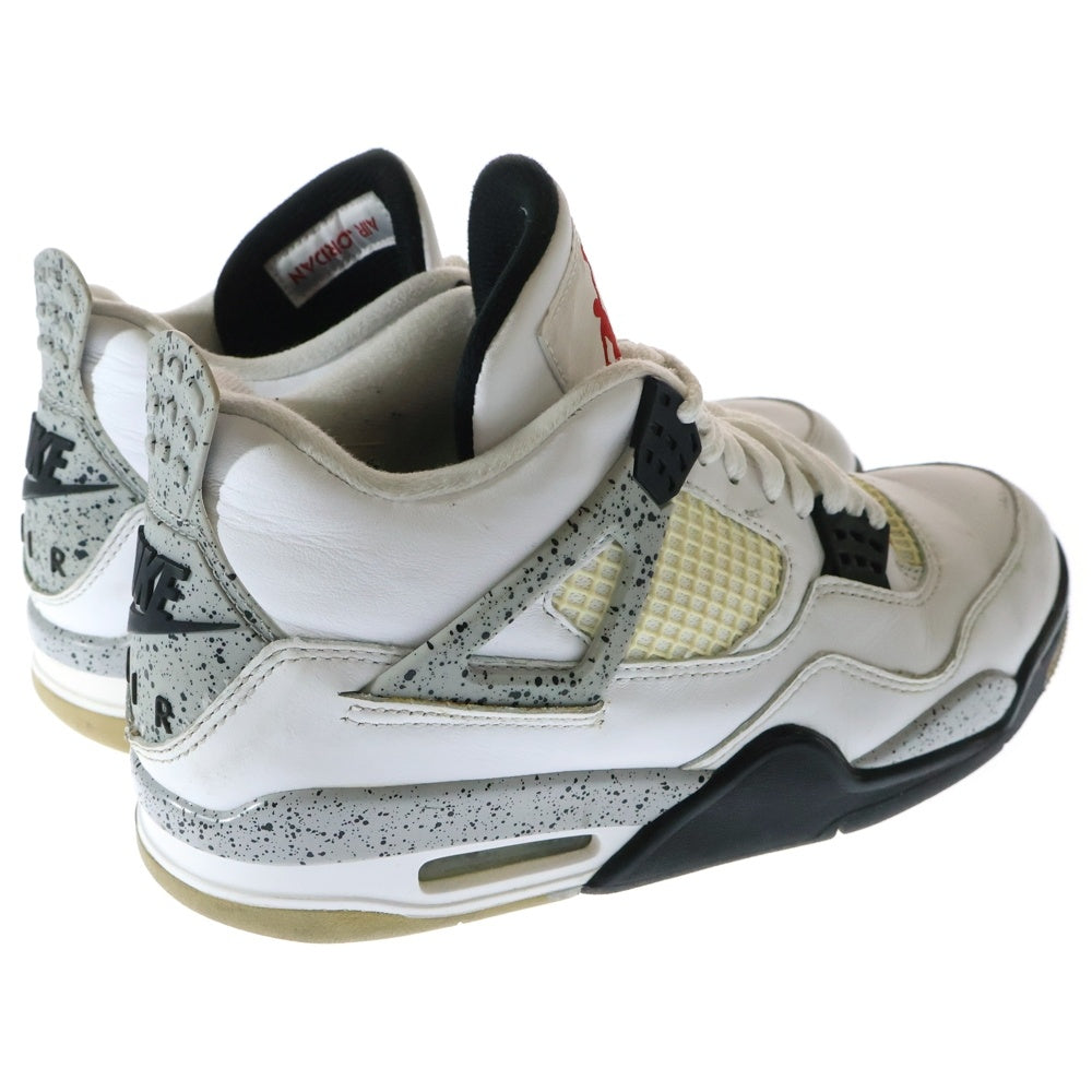 NIKE(ナイキ) 【観賞用 2015年製】 AIR JORDAN 4 RETRO OG WHITE CEMENT 840606-192 エアジョーダン 4 レトロ ホワイトセメント ハイカットスニーカー ホワイト US8.5/26.5cm
