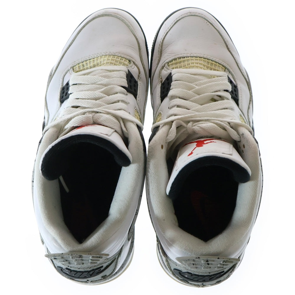 NIKE(ナイキ) 【観賞用 2015年製】 AIR JORDAN 4 RETRO OG WHITE CEMENT 840606-192 エアジョーダン 4 レトロ ホワイトセメント ハイカットスニーカー ホワイト US8.5/26.5cm