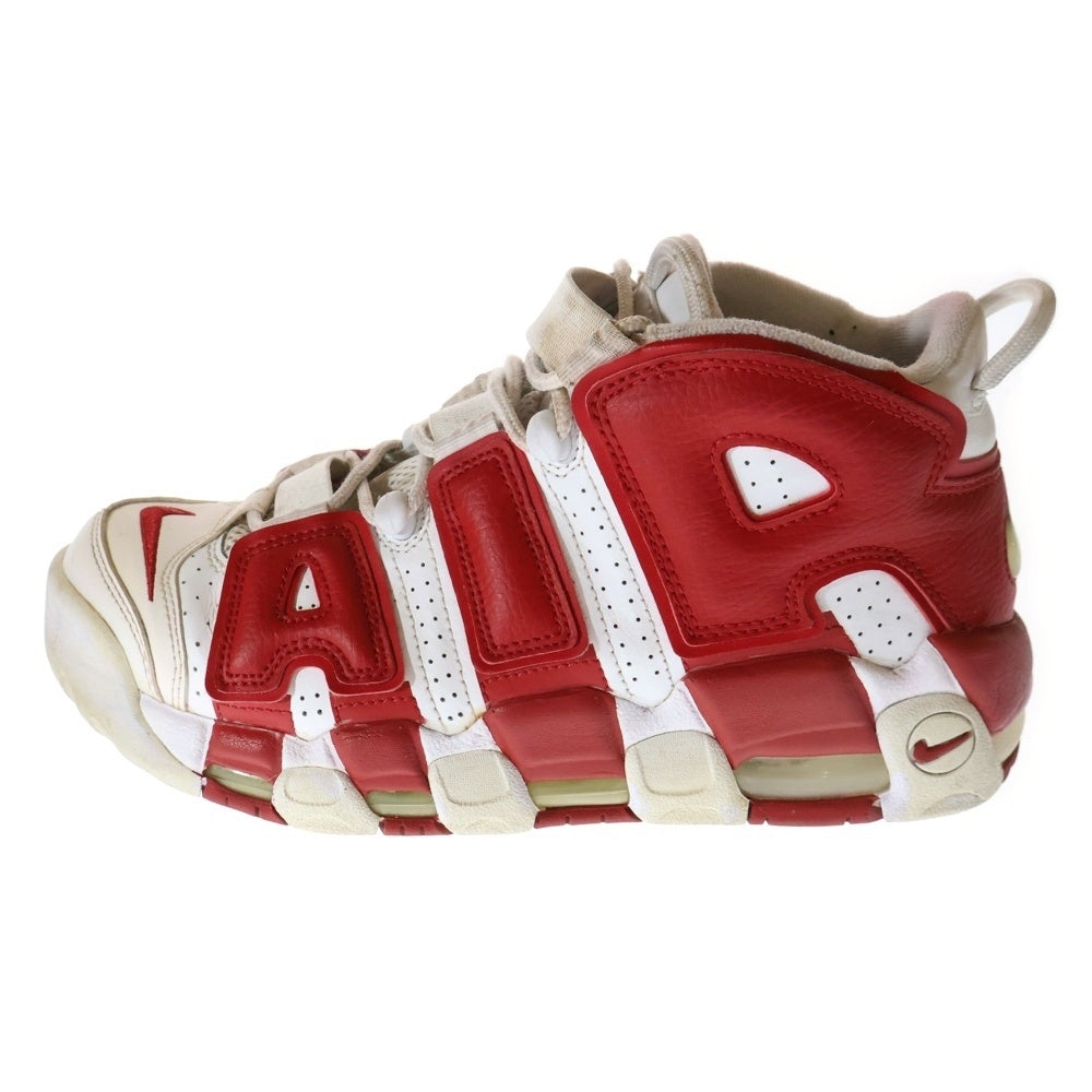 NIKE(ナイキ) AIR MORE UPTEMPO 414962-100 エア モアアップテンポ ハイカットスニーカー ホワイト/レッド US8/26.0cm