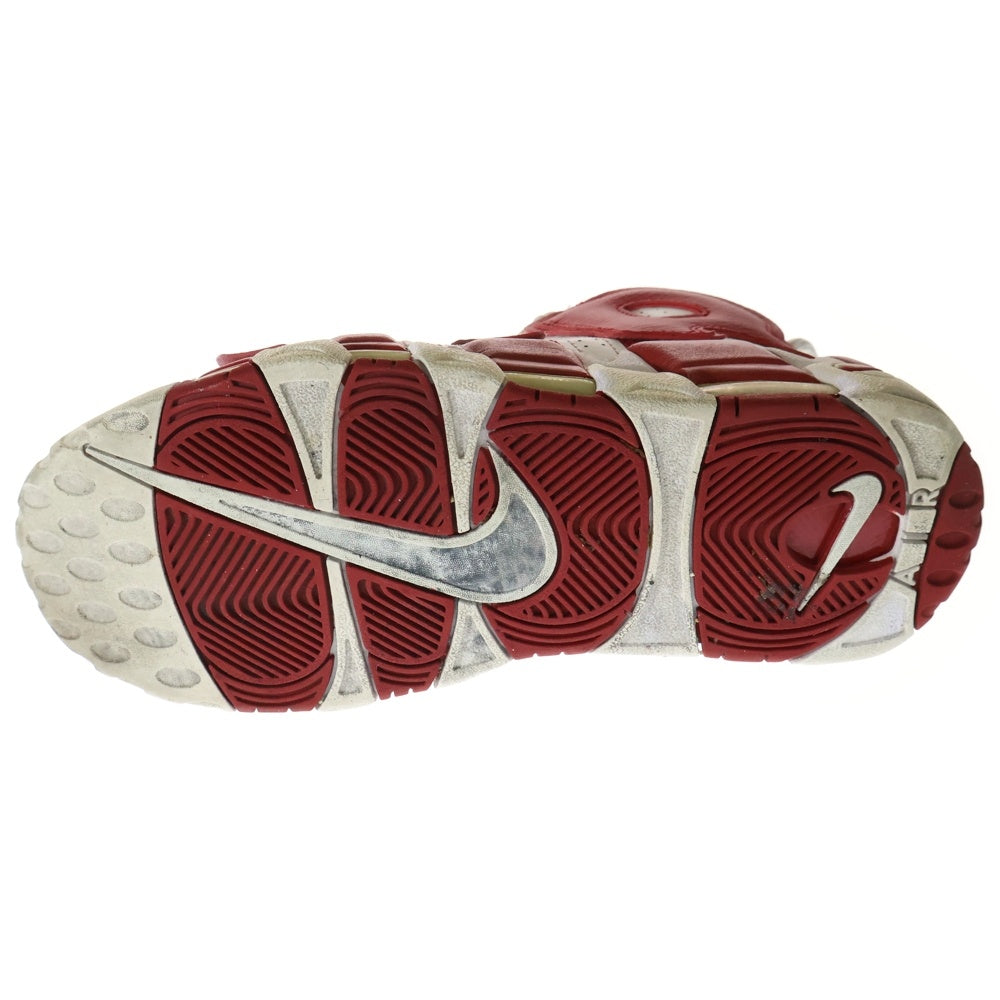 NIKE(ナイキ) AIR MORE UPTEMPO 414962-100 エア モアアップテンポ ハイカットスニーカー ホワイト/レッド US8/26.0cm