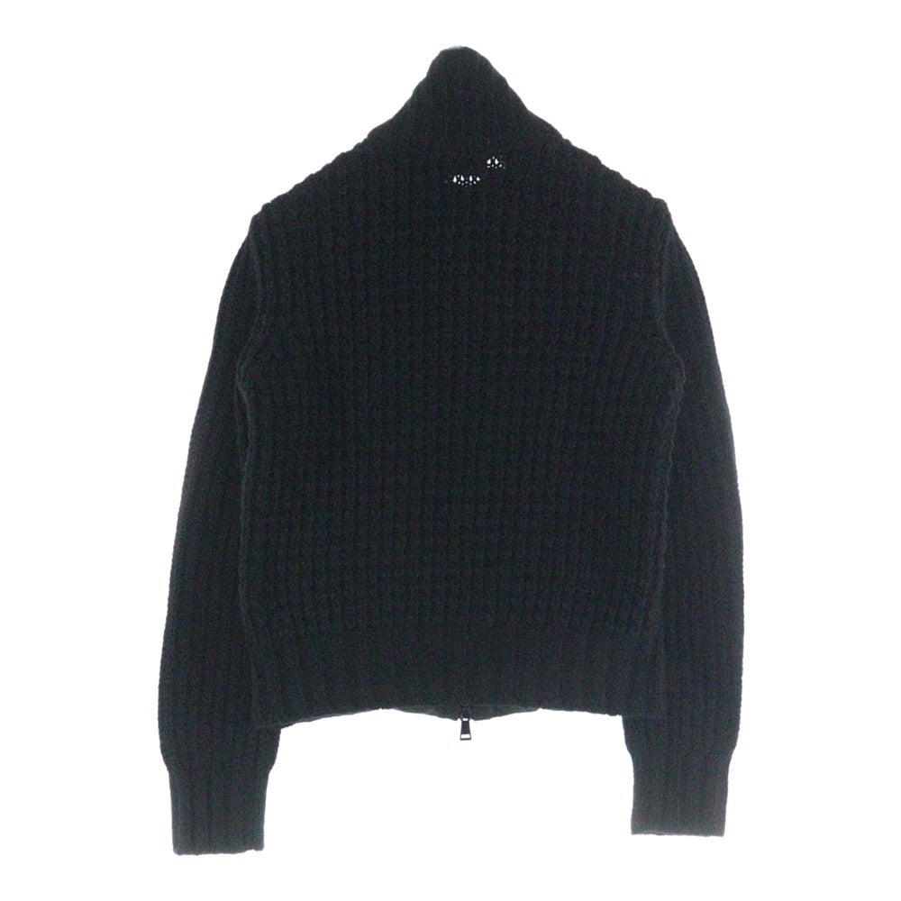 MONCLER(モンクレール) CARDIGAN TRICOT フロントダウン切替 ジップアップニットジャケット ブルゾン ブラック