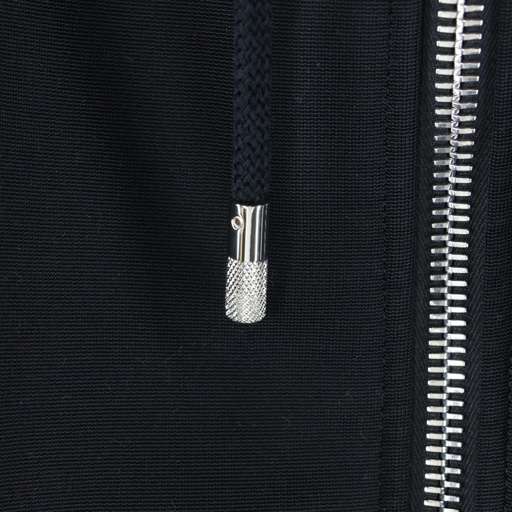 GIVENCHY(ジバンシィ) 21AW 袖レザー切替 ジップアップフーディー パーカー ブラック BM00QL611V