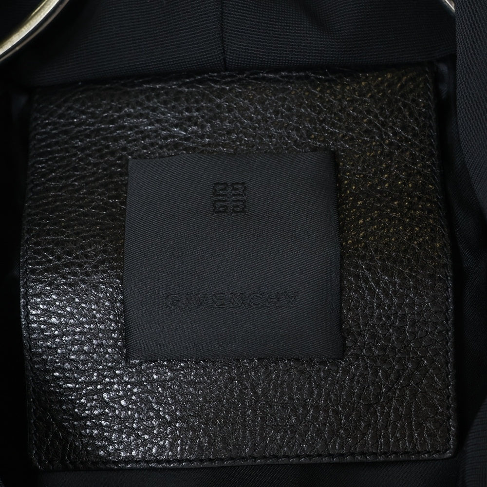 GIVENCHY(ジバンシィ) 21AW 袖レザー切替 ジップアップフーディー パーカー ブラック BM00QL611V