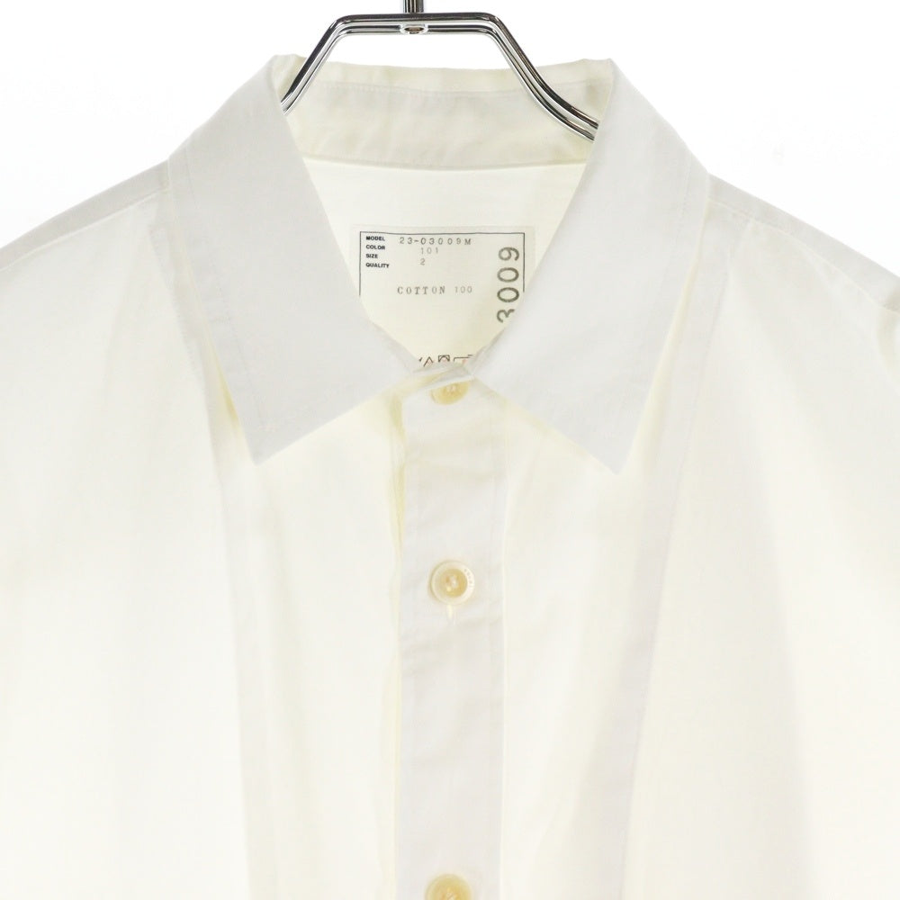 Sacai(サカイ) 23SS コットンポプリンシャツ オーバーサイズ ショートスリーブ 半袖シャツ ホワイト 23-03009M
