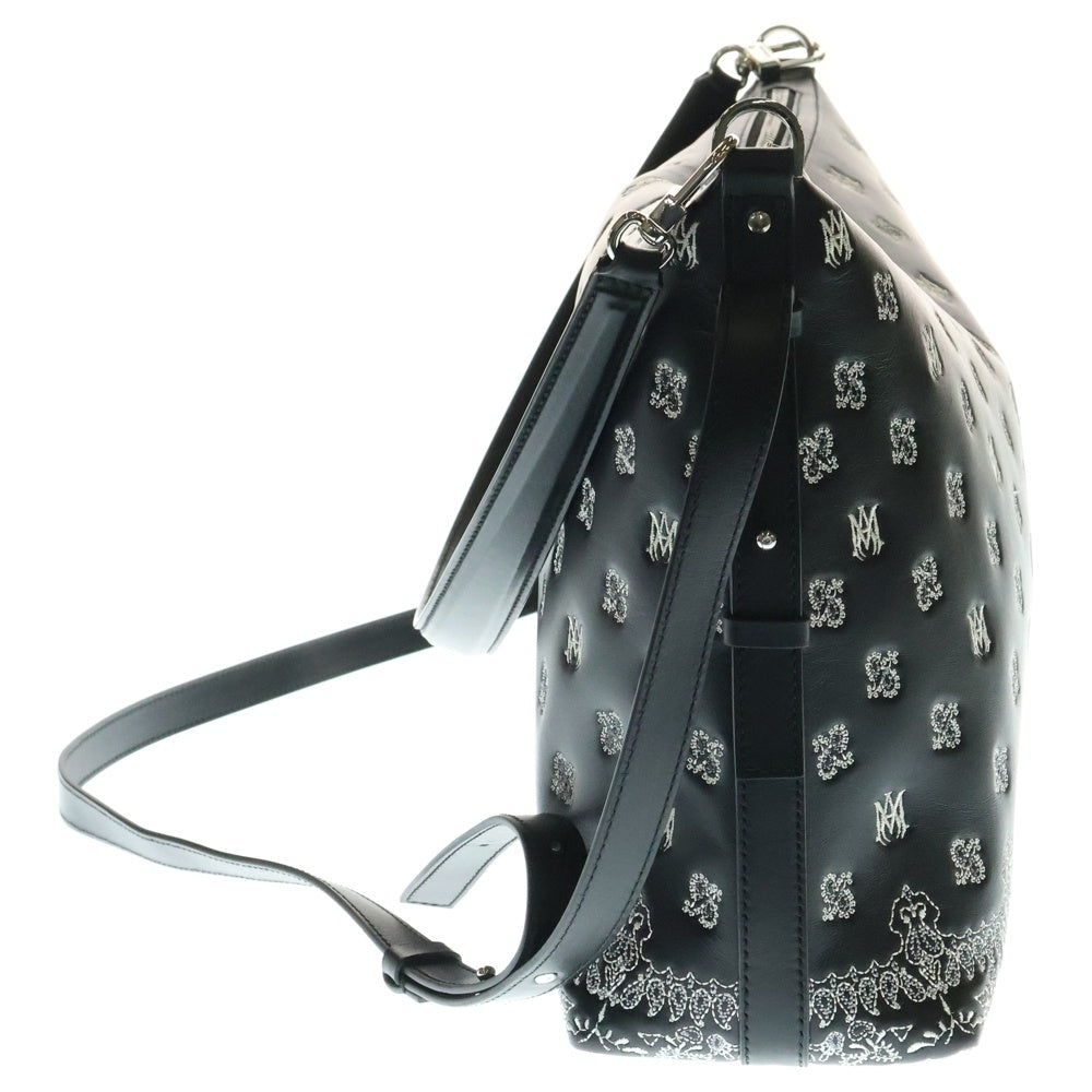 AMIRI(アミリ) MA PAISLEY HOBO CROSSBODY BAG ペイズリー クロスボディバッグ メッセンジャーベッグ ブラック