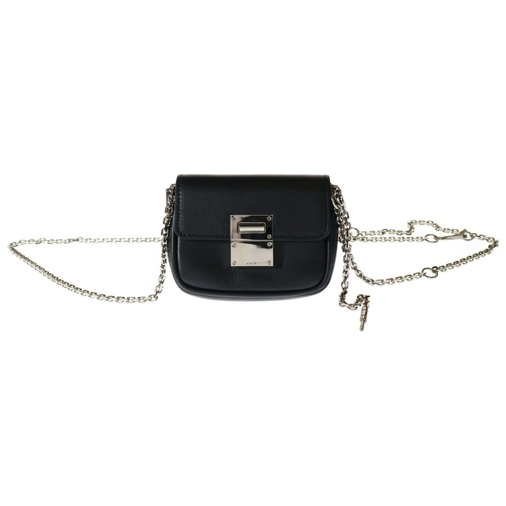 AMIRI(アミリ) Black Nappa Mini Jax Bag レザー ミニ ショルダーバッグ ブラック