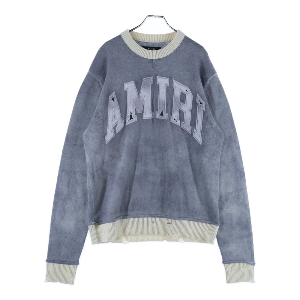 AMIRI(アミリ) カシミヤ ヴィンテージ加工 ニット セーター グレー