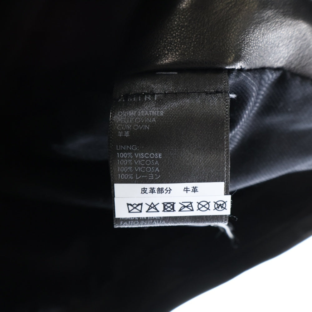 AMIRI(アミリ) 21AW Perfecto Suede Jacket スウェードレザー ダブルライダースジャケット ブラック MLJ014