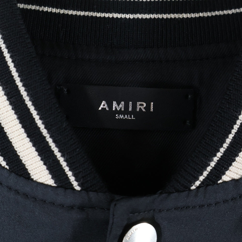 AMIRI(アミリ) MAロゴ プリント ボンバー ジャケット ブラック