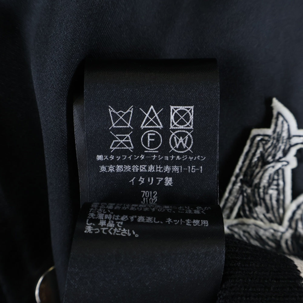 AMIRI(アミリ) MAロゴ プリント ボンバー ジャケット ブラック