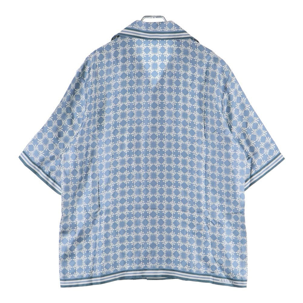 AMIRI(アミリ) MA クアッド レーヨン ボウリング半袖シャツ ブルー