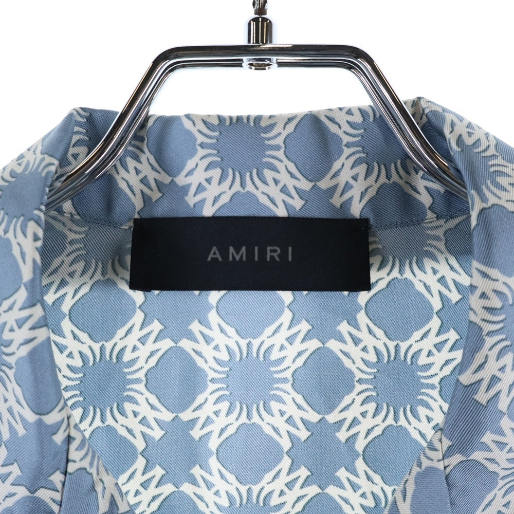 AMIRI(アミリ) MA クアッド レーヨン ボウリング半袖シャツ ブルー