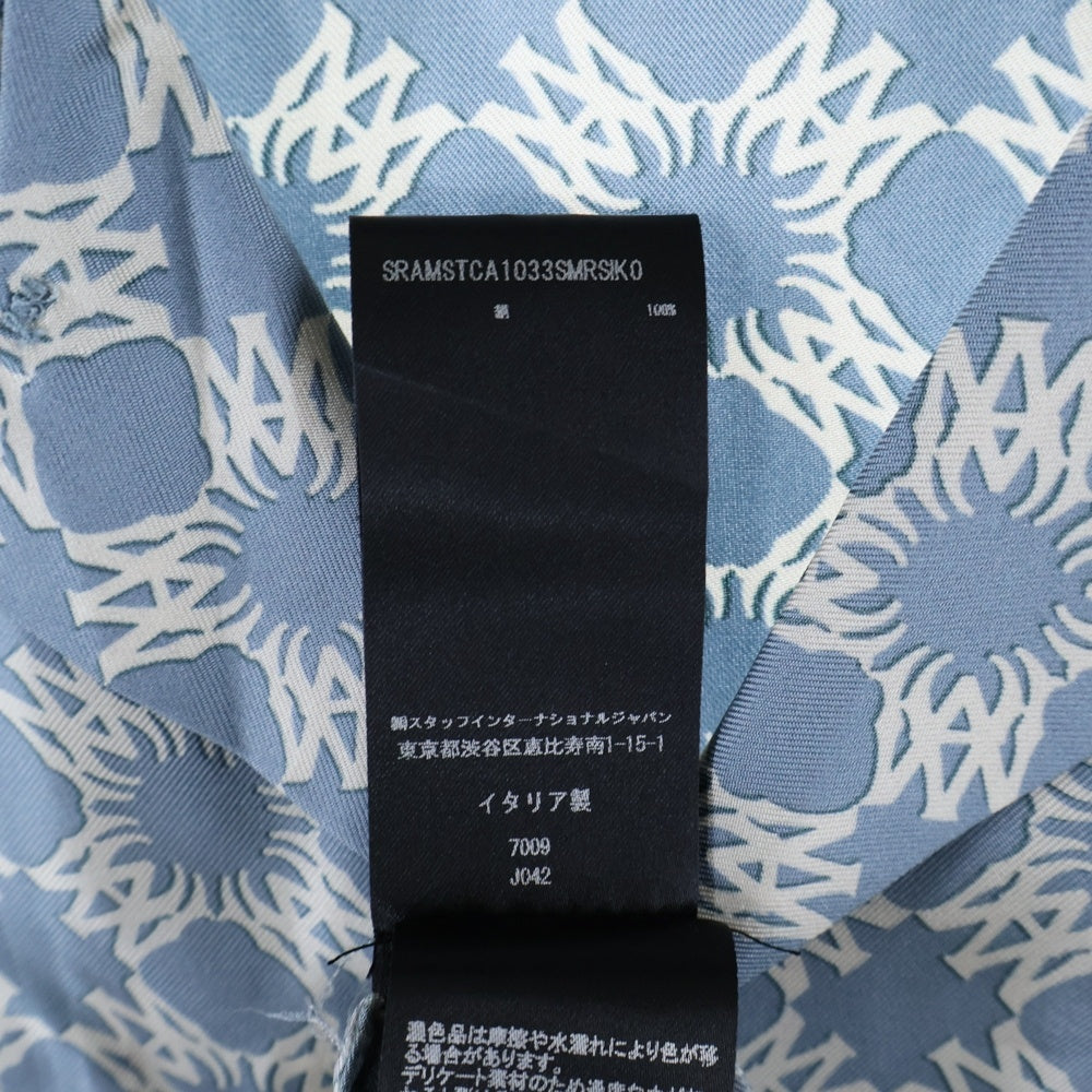 AMIRI(アミリ) MA クアッド レーヨン ボウリング半袖シャツ ブルー