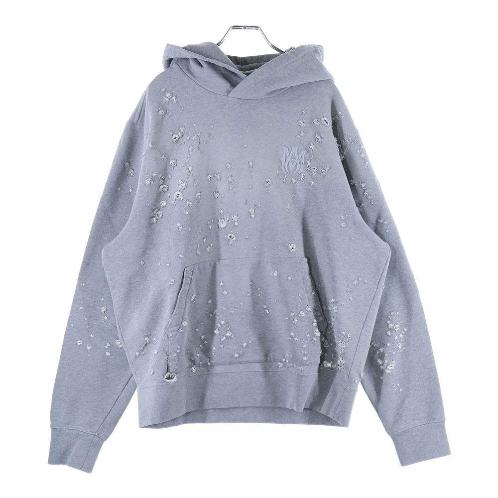AMIRI(アミリ) MA CORE LOGO HOODIE コアロゴ ショットガン スウェット プルオーバーパーカー グレー
