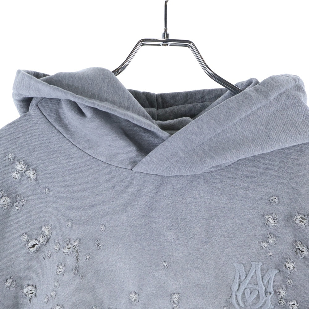 AMIRI(アミリ) MA CORE LOGO HOODIE コアロゴ ショットガン スウェット プルオーバーパーカー グレー