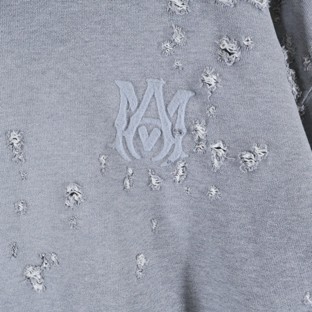 AMIRI(アミリ) MA CORE LOGO HOODIE コアロゴ ショットガン スウェット プルオーバーパーカー グレー