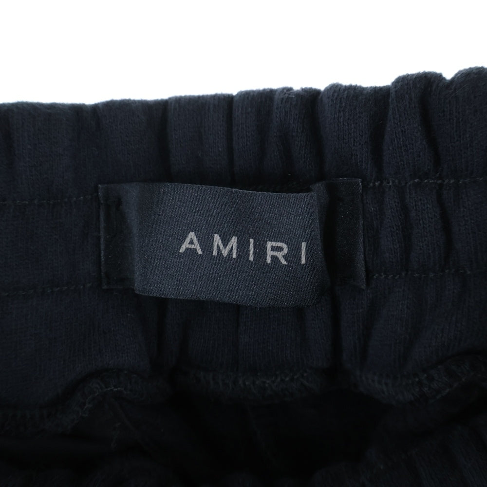 AMIRI(アミリ) Cotton Sweat Pants ロゴ刺? バギースウェットパンツ ブラック