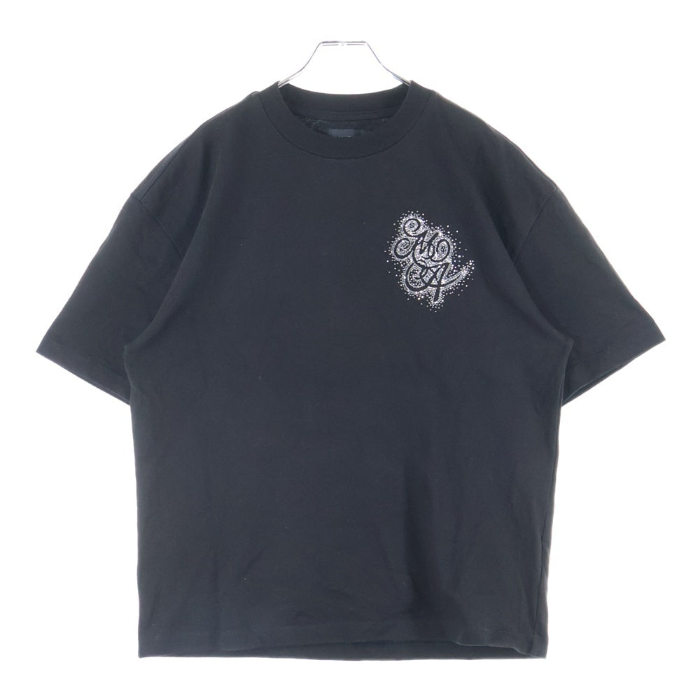 AMIRI(アミリ) ロゴ ラインストーン 半袖Tシャツ カットソー ブラック