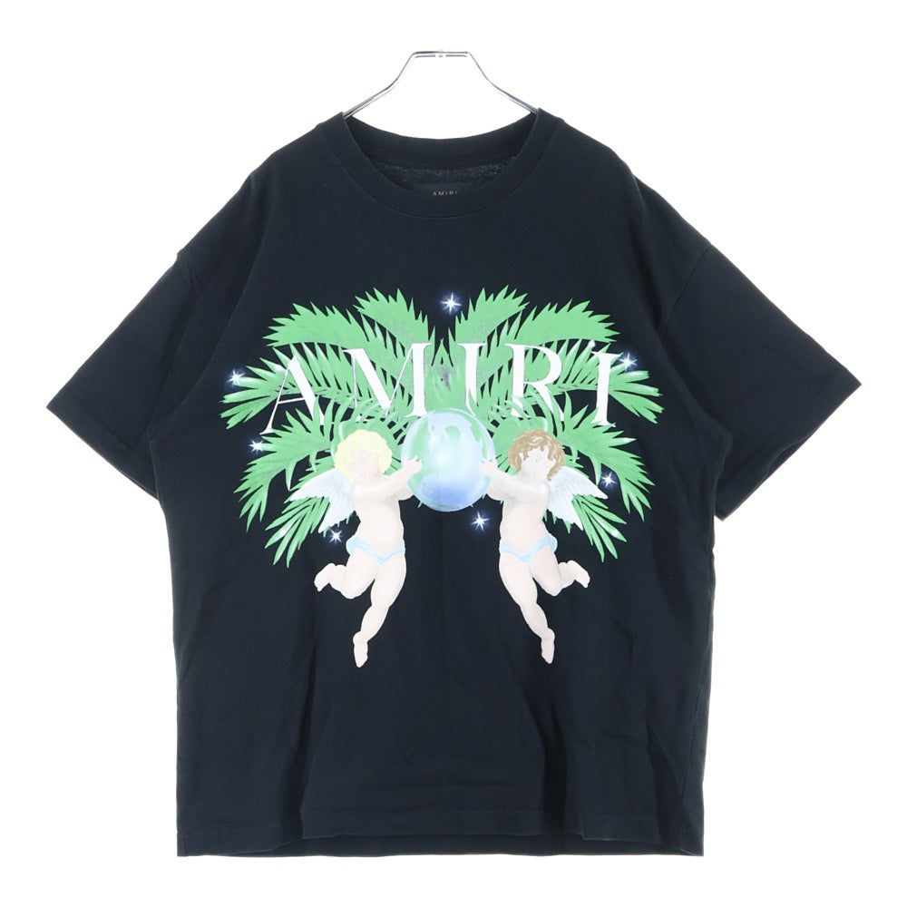 AMIRI(アミリ) エンジェルプリント 半袖Tシャツ カットソー ブラック