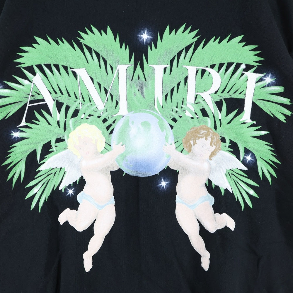 AMIRI(アミリ) エンジェルプリント 半袖Tシャツ カットソー ブラック