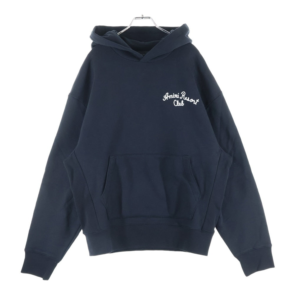 AMIRI(アミリ) リゾート刺繡 スウェットプルオーバーパーカー フーディー ブラック