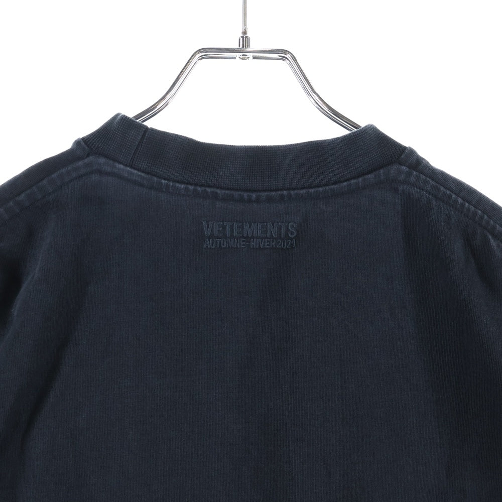 VETEMENTS(ヴェトモン) 20AW Gothic Font Long sleeve Tee ゴシックフォント長袖カットソー 長袖Tシャツ ロングスリーブカットソー ロンT ブラック UAH21TR526