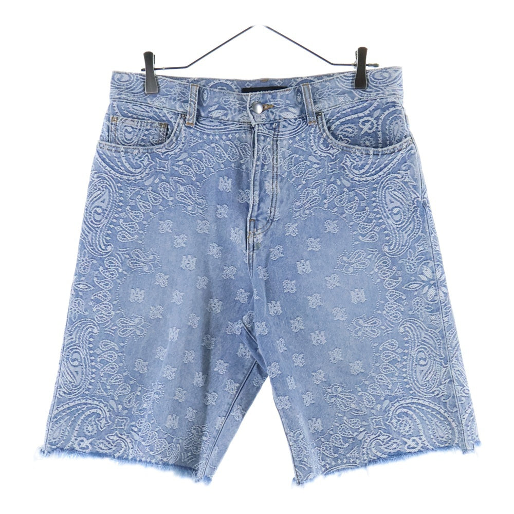 AMIRI(アミリ) バンダナ 総柄 デニム ショーツ ハーフパンツ インディゴ 