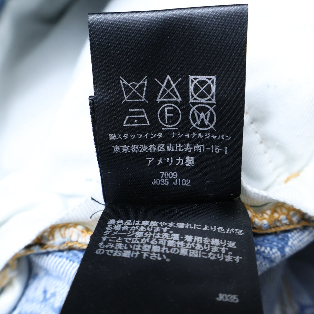 AMIRI(アミリ) バンダナ 総柄 デニム ショーツ ハーフパンツ インディゴ
