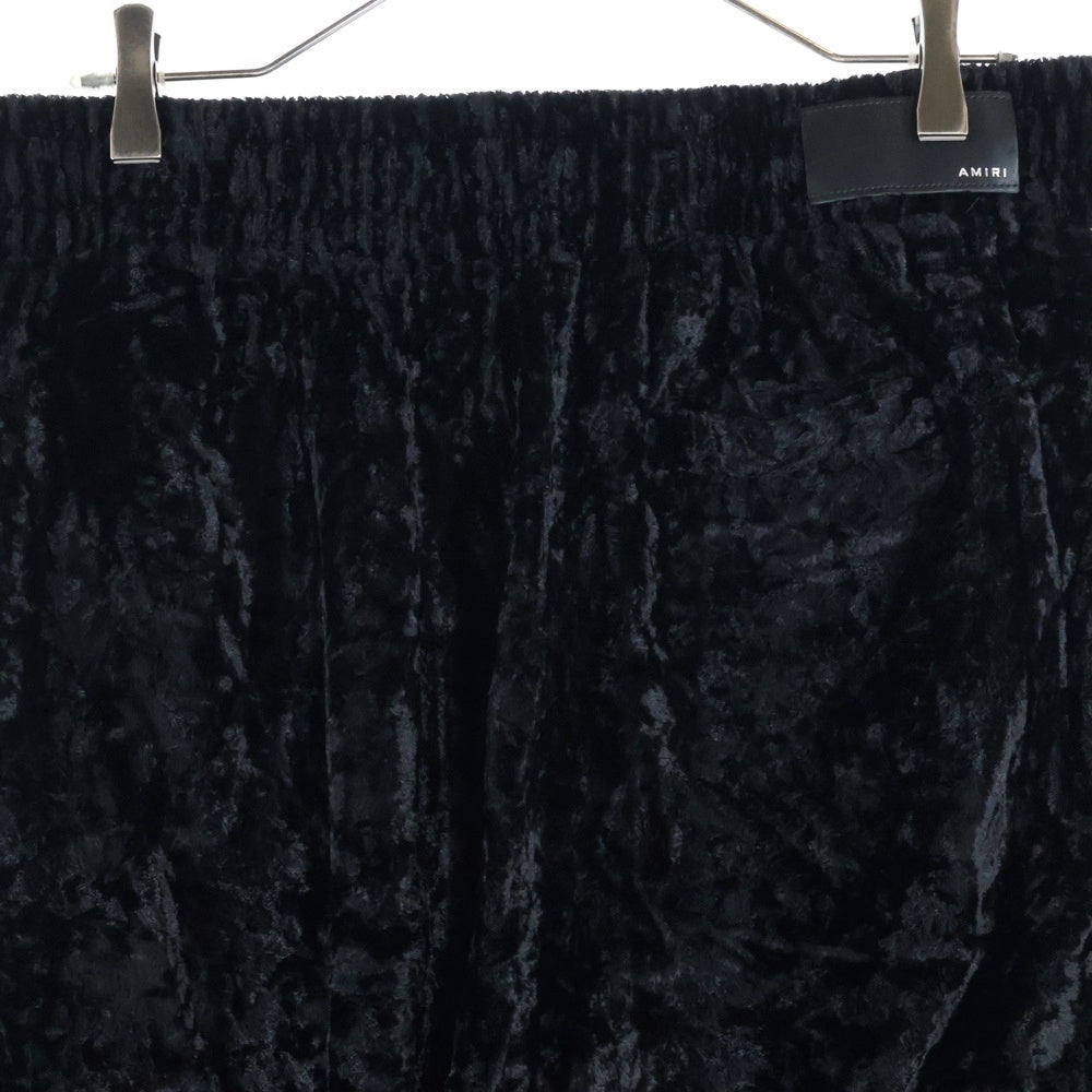 AMIRI(アミリ) クラッシュベルベット トラックパンツ ブラック