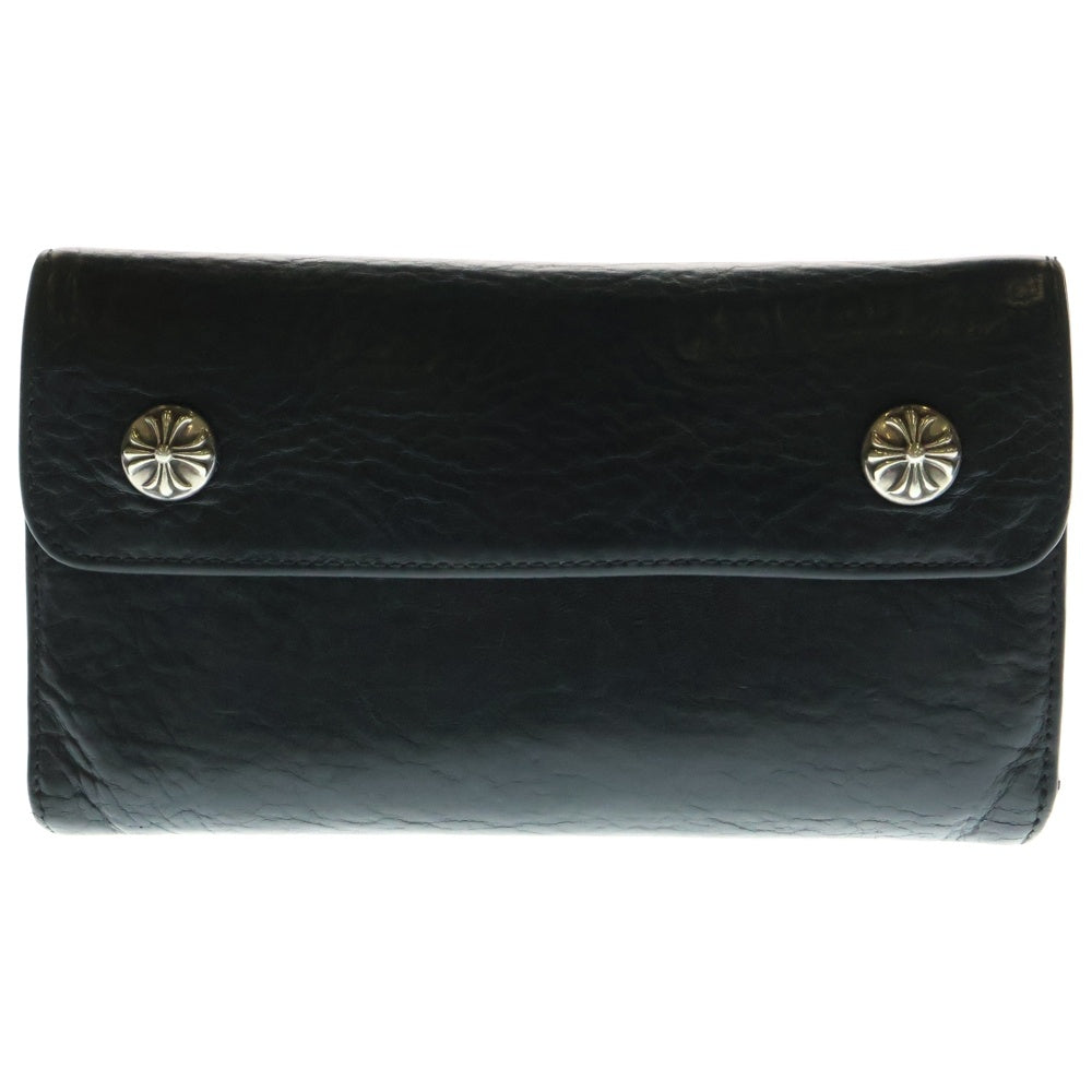 CHROME HEARTS(クロムハーツ) WAVE ウェーブ レザーウォレット 財布 ブラック BCA374