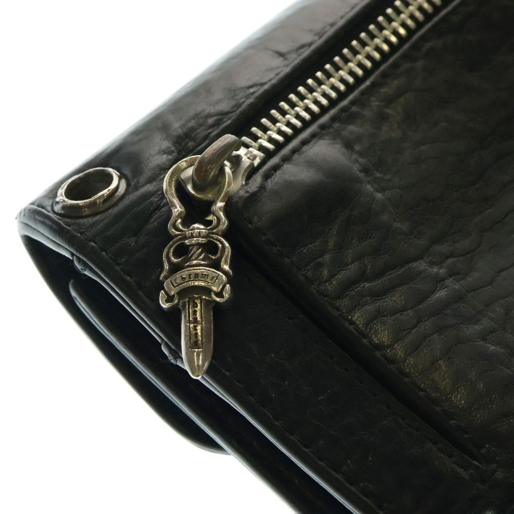 CHROME HEARTS(クロムハーツ) WAVE ウェーブ レザーウォレット 財布 ブラック BCA374