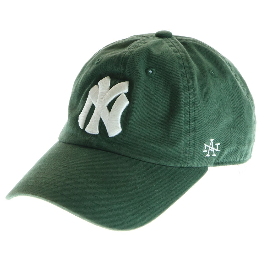 NO BRAND(ノーブランド) NewYork Yankees ロゴ刺繍キャップ グリーン