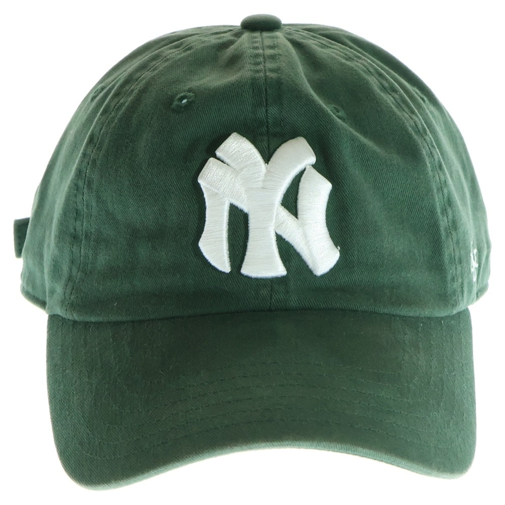 NO BRAND(ノーブランド) NewYork Yankees ロゴ刺繍キャップ グリーン