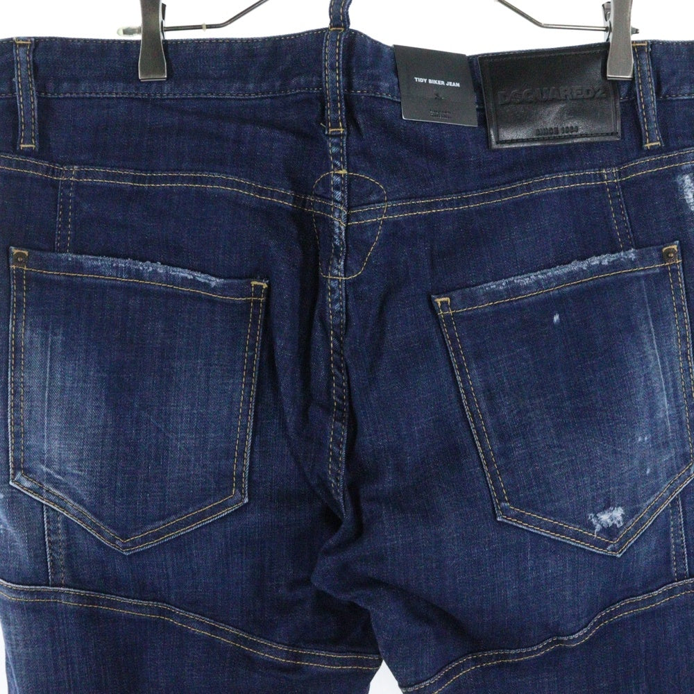DSQUARED2(ディースクエアード) TIDY BIKER JEAN ダメージ加工 デニムパンツ インディゴ S74LB1622
