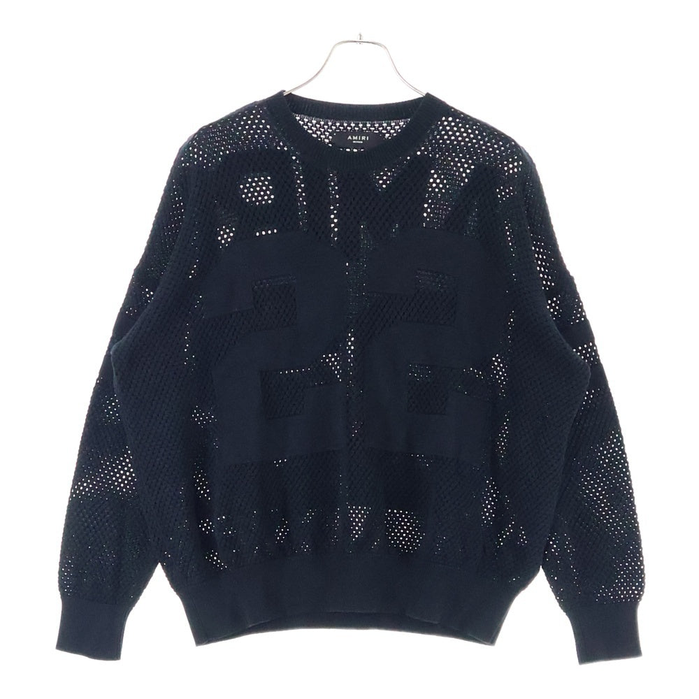 AMIRI(アミリ) クルーネックメッシュセーター ブラック