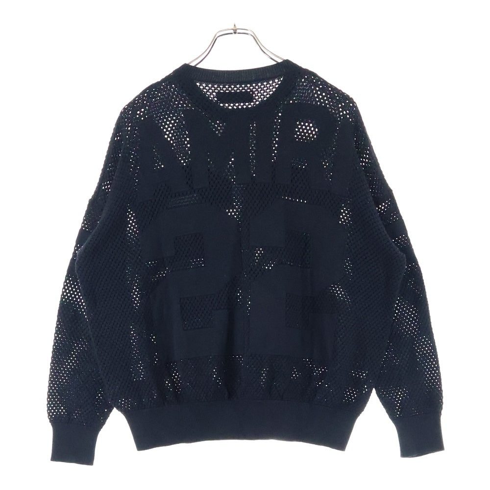 AMIRI(アミリ) クルーネックメッシュセーター ブラック