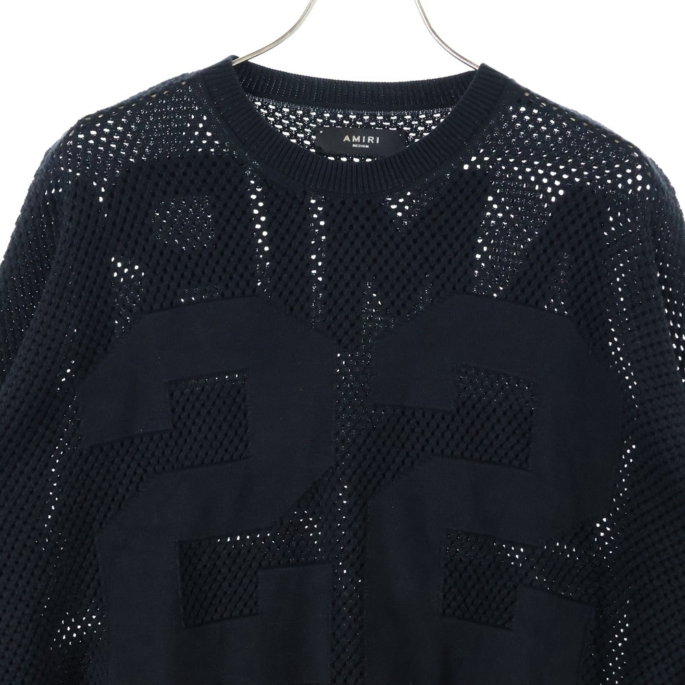 AMIRI(アミリ) クルーネックメッシュセーター ブラック