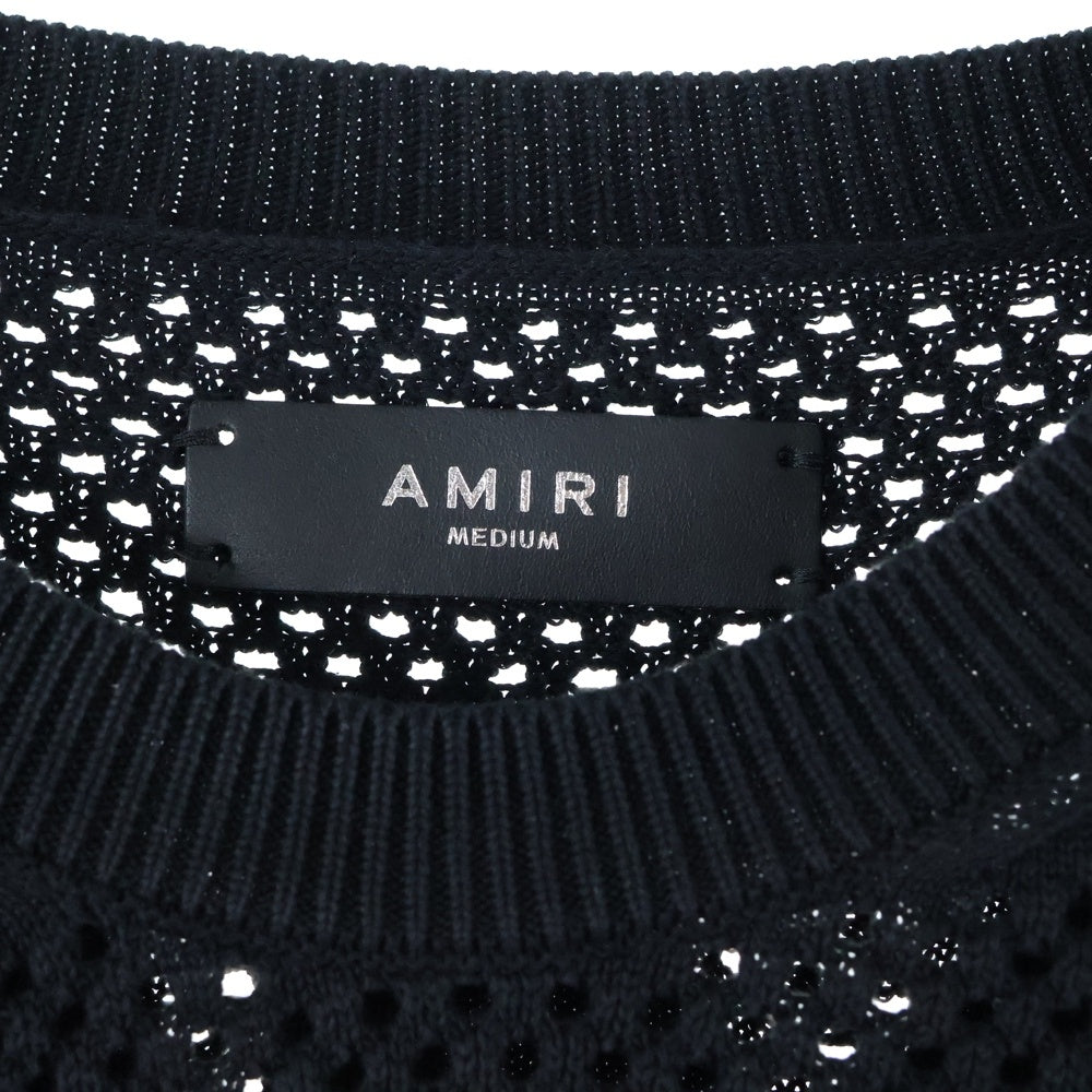 AMIRI(アミリ) クルーネックメッシュセーター ブラック