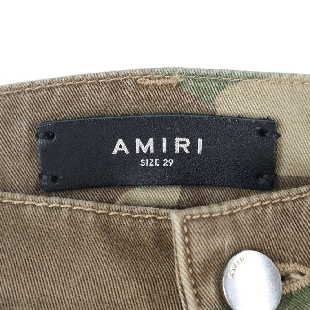 AMIRI(アミリ) UTILITY STRAIGHT PANTS カモ柄 ユーティリティ ストレート カーゴパンツ カーキ