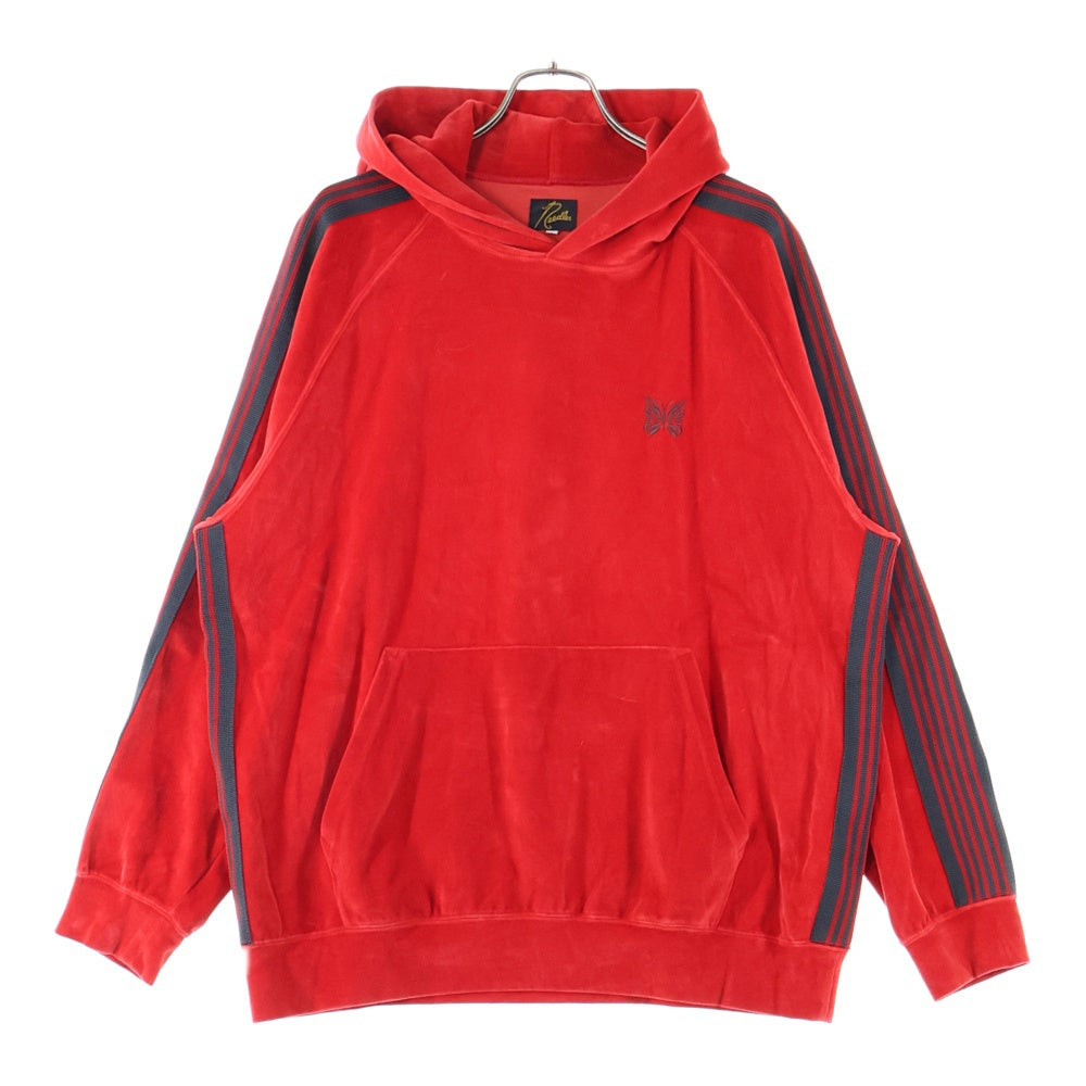 Needles(ニードルス) TRACK HOODIE ベロア トラックフーディーパーカー レッド NS252